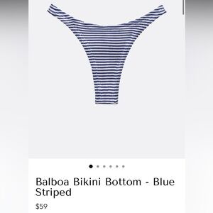 Striped Blue Bikini Bottom